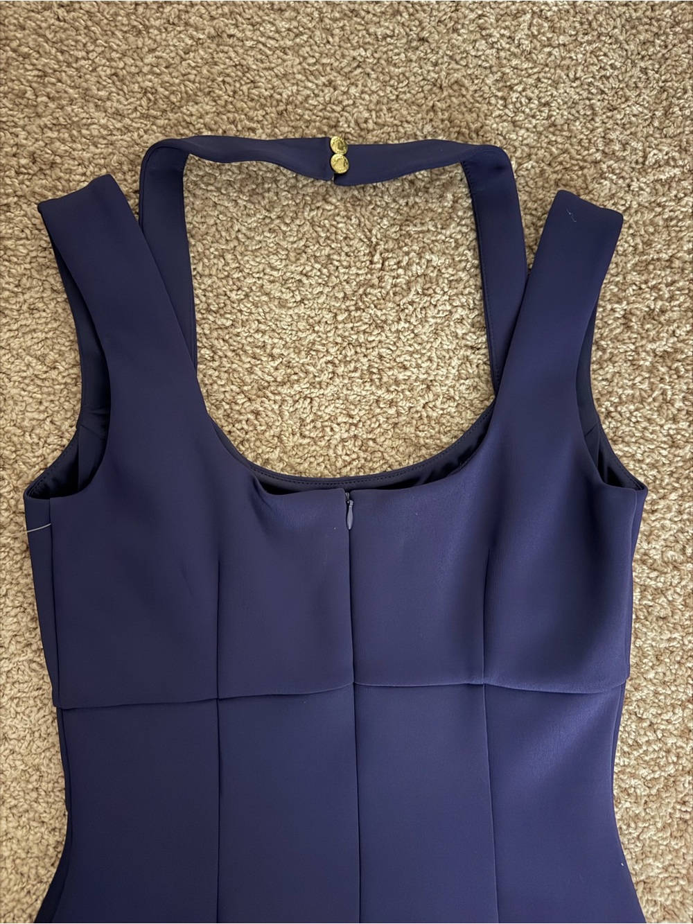 Sleeveless Navy Sheath Dress - Picture 5 of 6